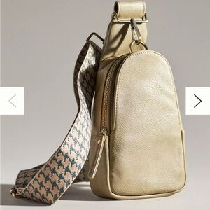 Anthropologie Cream Crossbody Bag
